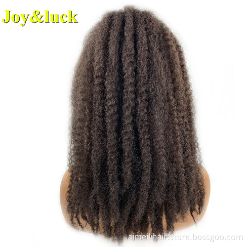Ponytail Wig Wholesale Price Synthetic Ladies Hair Extensions Short Natural Brown Afro Wrap Around Crochet Drawstring Ponytail